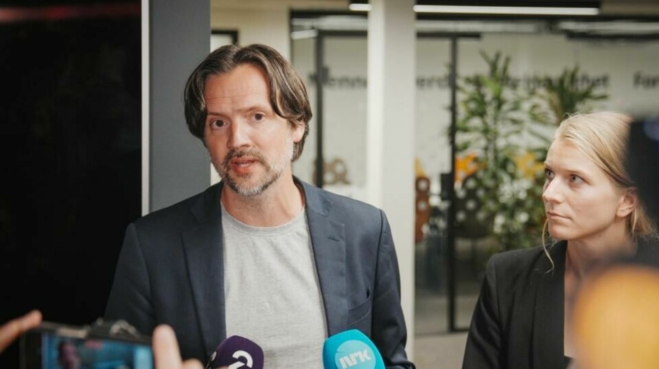 Her er fungerende KrF-leder Dag-Inge Ulstein og nestleder Ida Lindtveit Røse etter at Olaug Bollestad gikk av som partileder.