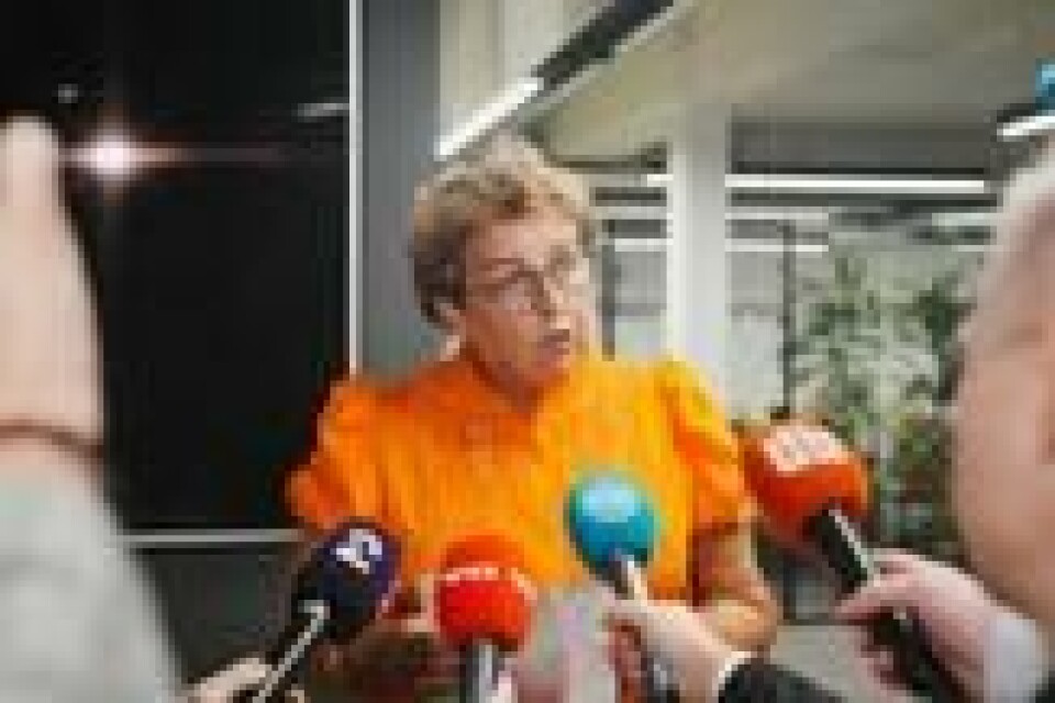 Her kunngjør Olaug Bollestad at hun går av som partileder. Her kunngjør Olaug Bollestad at hun går av som partileder. Foto: NTB
