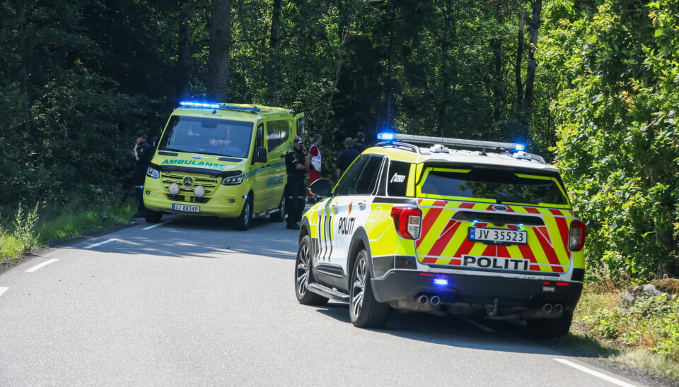 Politiet fikk melding om ulykken klokken 13.27 lørdag.