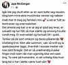 Torsdag la Joanne McGregor ut dette innlegget på Facebook, hvor hun oppfordrer folk til å ta vare på hverandre, heller enn å spekulere. Foto: Skjermdump fra Facebook