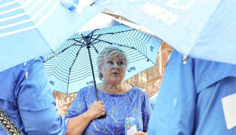 Høyre-leder Erna Solberg har i helgen vært på valgkampbesøk både i Østfold og Vestfold.