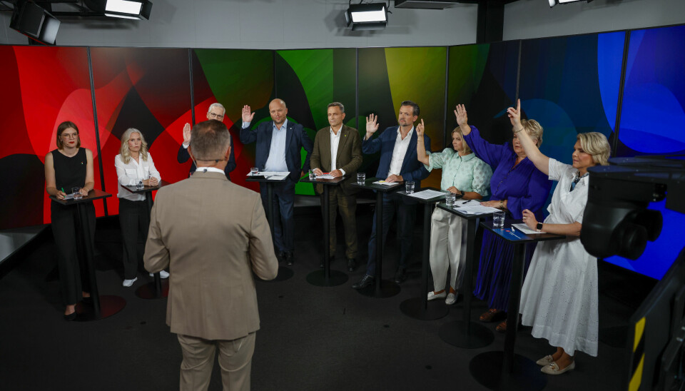 Høstens første partilederdebatt i Nettavisens TV-studio.