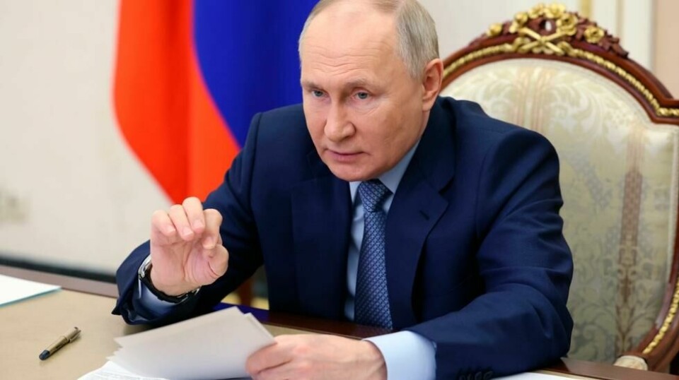 Russland stanser eksport av bensin. Her er landets president Vladimir Putin.