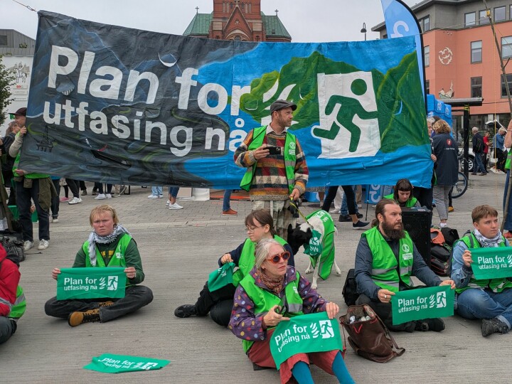 Mandag startet Extinction Rebellion med den første av flere aksjoner under Arendalsuka.