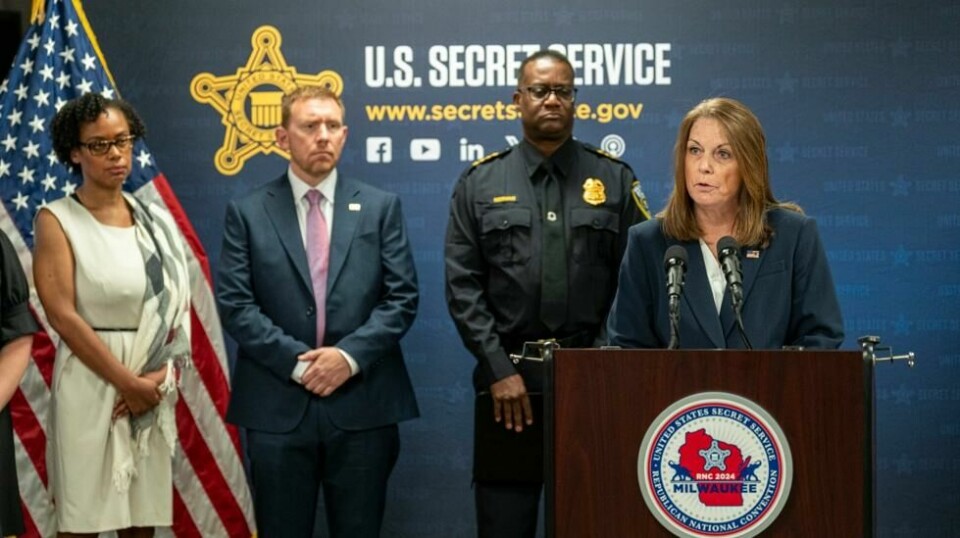 Secret Service-sjef Kimberly Cheatle på en pressekonferanse i Milwaukee i juni. Foto: Andy Manis / AP / NTB