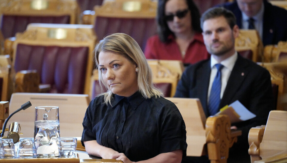 Sandra Borch faller ut av Stortinget på denne målingen fra Troms fylke.