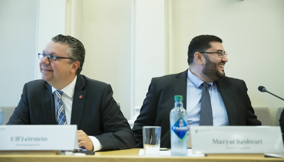 Ulf Leirstein og Mazyar Keshvari gikk begge ut av Frp. Begge fortsatte som uavhengige representanter på Stortinget i perioden 2017 til 2021.
