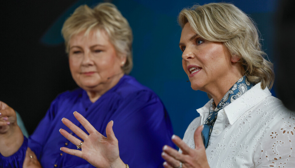 Folket har ingen klar favoritt blant Høyre-leder Erna Solberg og Frp-leder Sylvi Listhaug, viser ny måling.