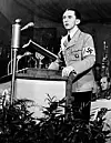 Nazistenes propagandaminister Joseph Goebbels taler i Berlin, 1938. Foto: AP