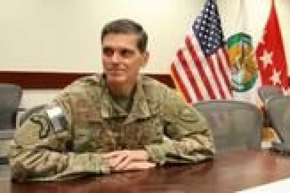 Den amerikanske generalen Joseph Votel har ansvar for et område som inkluderer Irak, Syria, Afghanistan, Jemen, Iran og resten av Midtøsten. Den amerikanske generalen Joseph Votel har ansvar for et område som inkluderer Irak, Syria, Afghanistan, Jemen, Iran og resten av Midtøsten. Foto: Thomas Watkins / AFP