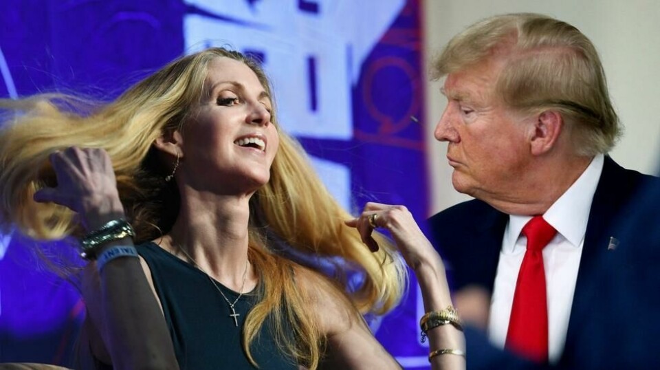 Kombinasjonsfoto av den politiske kommentatoren Ann Coulter og tidligere president Donald Trump.