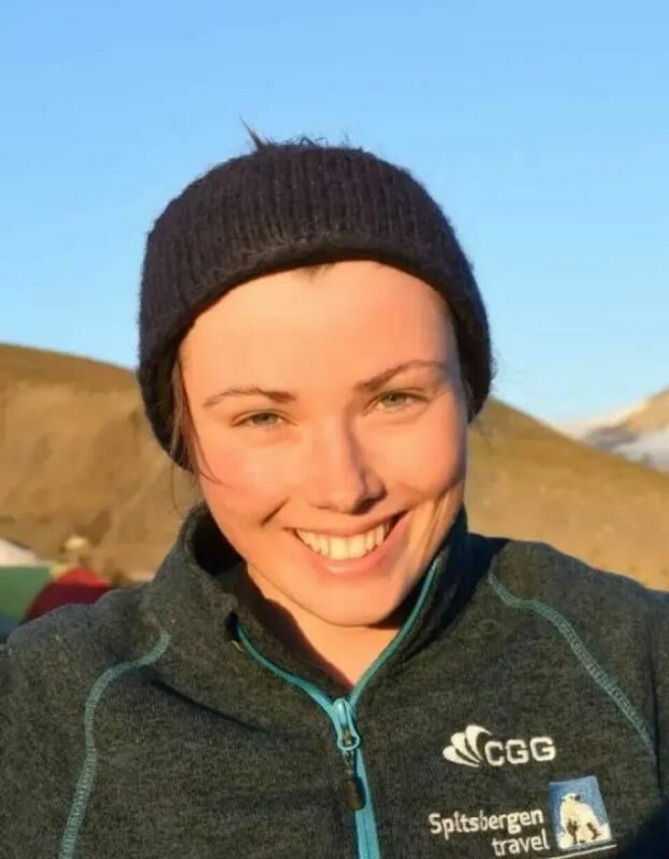 Aubrey Jane Roberts er spesialist på Svalbards marine reptiler fra mesozoikum. Aubrey Jane Roberts er spesialist på Svalbards marine reptiler fra mesozoikum. Foto: Victoria Engelschiøn