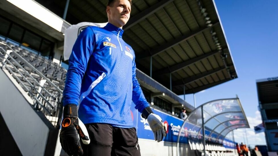 Sandefjords keeper Hugo Keto før eliteseriekampen i fotball mellom Odd og Sandefjord på Skagerak arena. Foto: Trond R. Teigen / NTB
