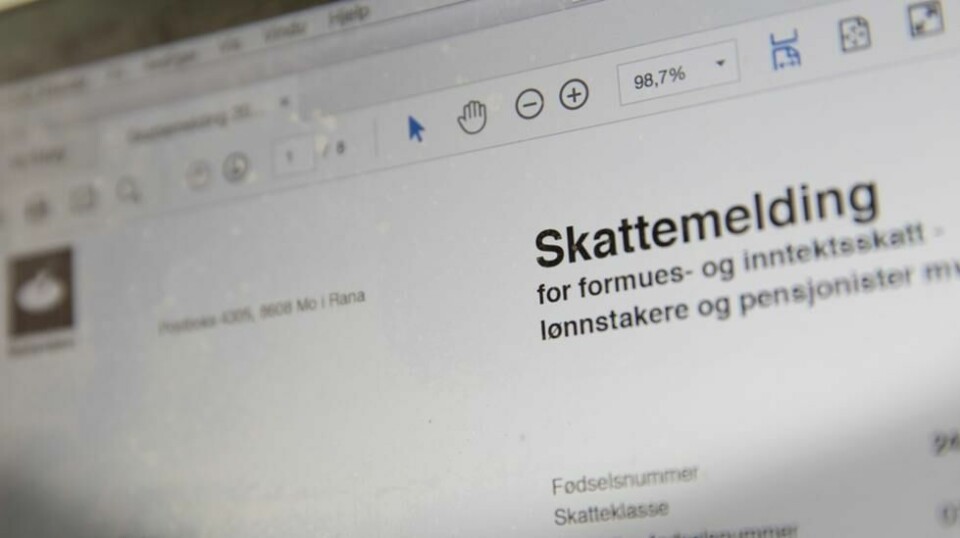 Skattemeldingen blir sendt ut fra 14. mars. Er du blant de heldige som har skatt til gode, så kan skattepengene dukke opp allerede før påske. Foto: Terje Bendiksby / NTB