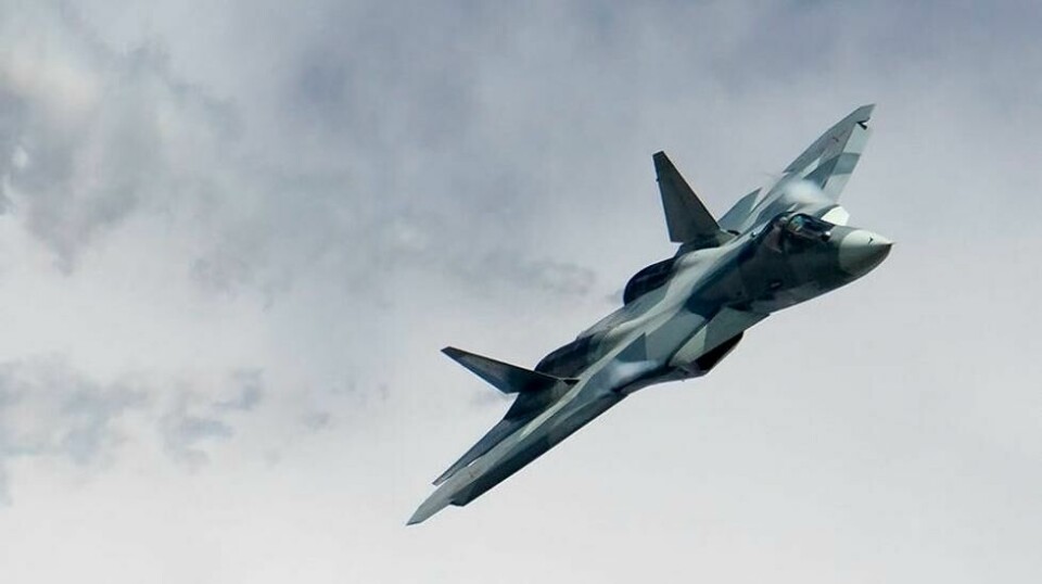 En Su-57, bilde tatt 23. juli 2017.
