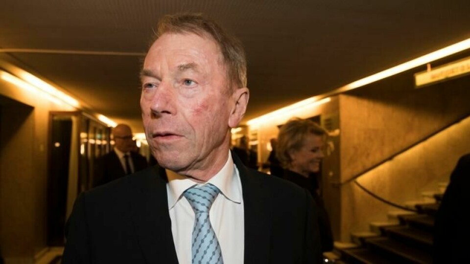 Jens Ulltveit-Moe avbildet i forbindelse med at Norges Bank arrangerte middag for finanstopper på Grand Hotel.