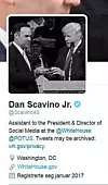 NÆRE: Dan Scavino jr. og president Donald J. Trump. Foto: Skjermdump