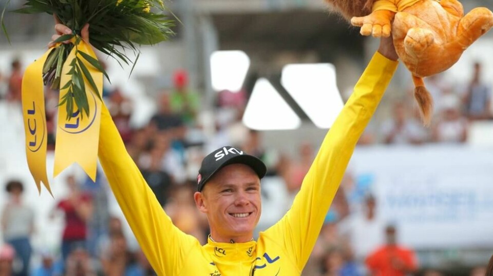 Chris Froome etter sin fjerde Tour de France-triumf i 2017.