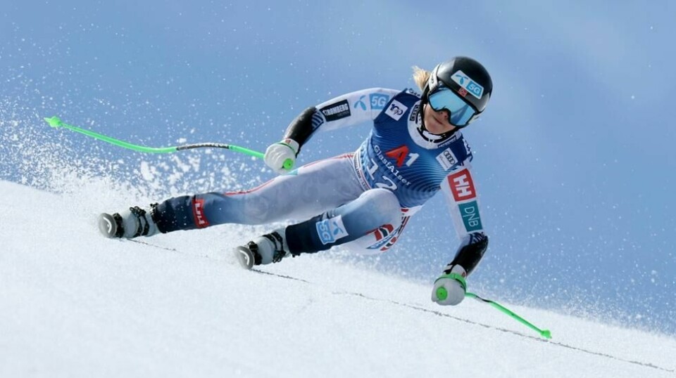 Kajsa Vickhoff Lie kjørte ned til en ny pallplass i super-G-avslutningen i verdenscupen. Foto: Marco Trovati / AP / NTB
