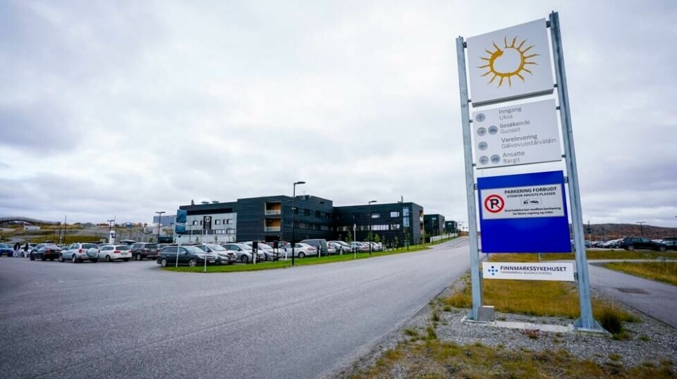 Finnmarkssykehuset har økt beredskapen, som følge av uvær. Foto: Lise Åserud / NTB