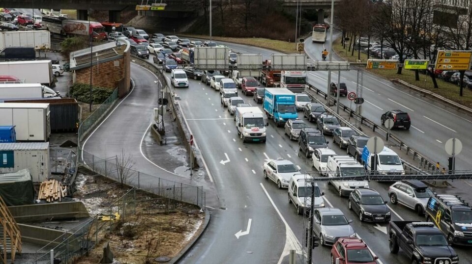 Arkivbildet viser trafikkaos i Bergen, i 2016.