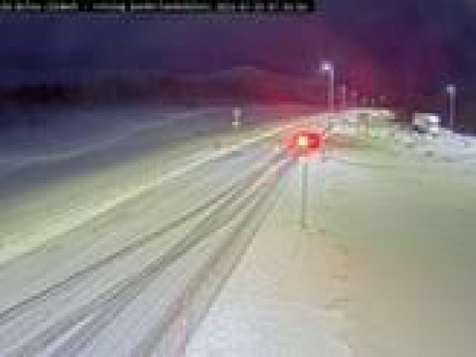 E6 over Saltfjellet er stengt mandag morgen som følge av uværet i Nord-Norge. Foto: Webkamera Statens vegvesen / NTB E6 over Saltfjellet er stengt mandag morgen som følge av uværet i Nord-Norge. Foto: Webkamera Statens vegvesen / NTB Foto: NTB