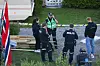 Politiet jobber på stedet ved Stora Lee Camping i Østfold etter en knivstikking. En kvinne døde av skadene og gjerningspersonen er pågrepet. Foto: Geir Olsen / NTB