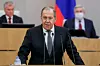 Utenriksminister Sergej Lavrov i den russiske nasjonalforsamlingen tidligere denne uken. Foto: Russiske myndigheter / AP / NTB Foto: NTB