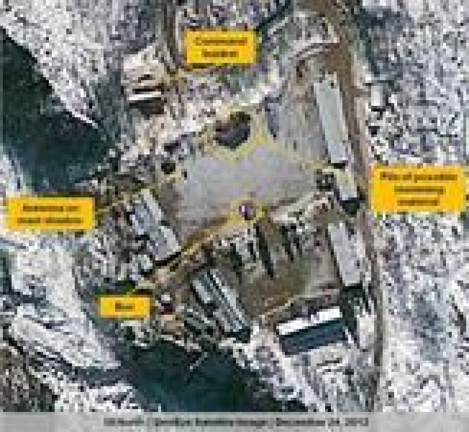 Satellittbilde av atomtestanlegget Punggye-ri. Arkivfoto fra desember 2012: Scanpix/AP Photo. Satellittbilde av atomtestanlegget Punggye-ri. Arkivfoto fra desember 2012: Scanpix/AP Photo.