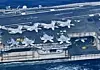 USS Carl Vinson utenfor kysten av Japan lørdag 29. april. Foto: AP