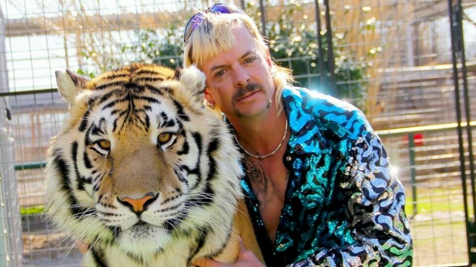 Joe Exotic før dommen. Nå driver han valgkamp fra fengsel.