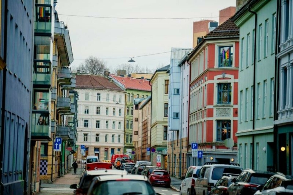En Oslo-bolig som i dag er verdt seks millioner kroner, kan stige i verdi til rundt åtte millioner kroner i løpet av 2028, hvis prognosen fra Samfunnsøkonomisk analyse slår til. Her fra Heimdalsgata i Oslo.