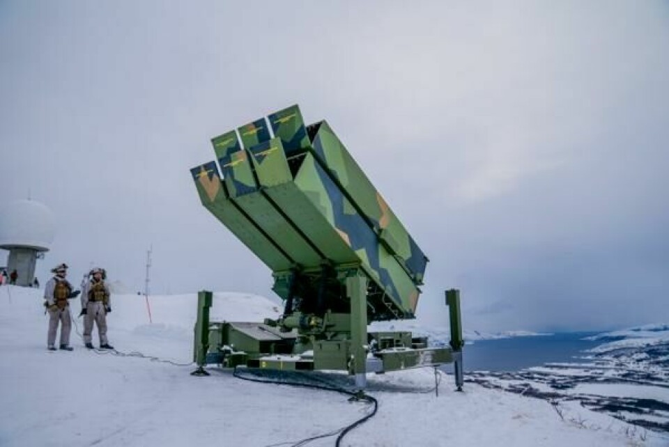 Zelenskyj-rådgiver Sergij Lesjtsjenko foreslår at produksjonen av det norske luftvernsystemet Nasams etableres i Ukraina for å sikre raskere og mer effektivt forsvar. Zelenskyj-rådgiver Sergij Lesjtsjenko foreslår at produksjonen av det norske luftvernsystemet Nasams etableres i Ukraina for å sikre raskere og mer effektivt forsvar. Foto: Stian Lysberg Solum / NTB