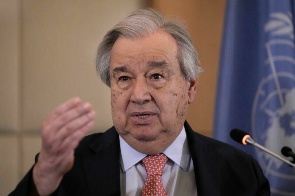 FNs generalsekretær António Guterres ber om en slutt på våpenstrømmen til Sudan.