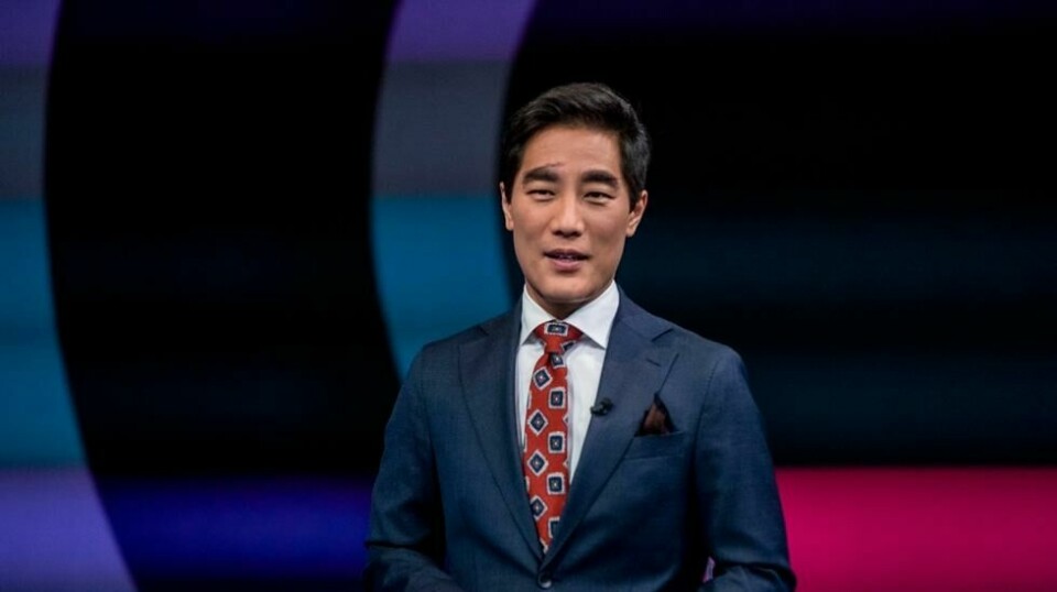 Programleder Fredrik Solvang i Debatten.