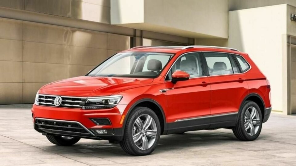 Slik ser resultatet ut når VW Tiguan har lagt på seg drøyt 20 centimeter i lengden, og har blitt sjuseter.