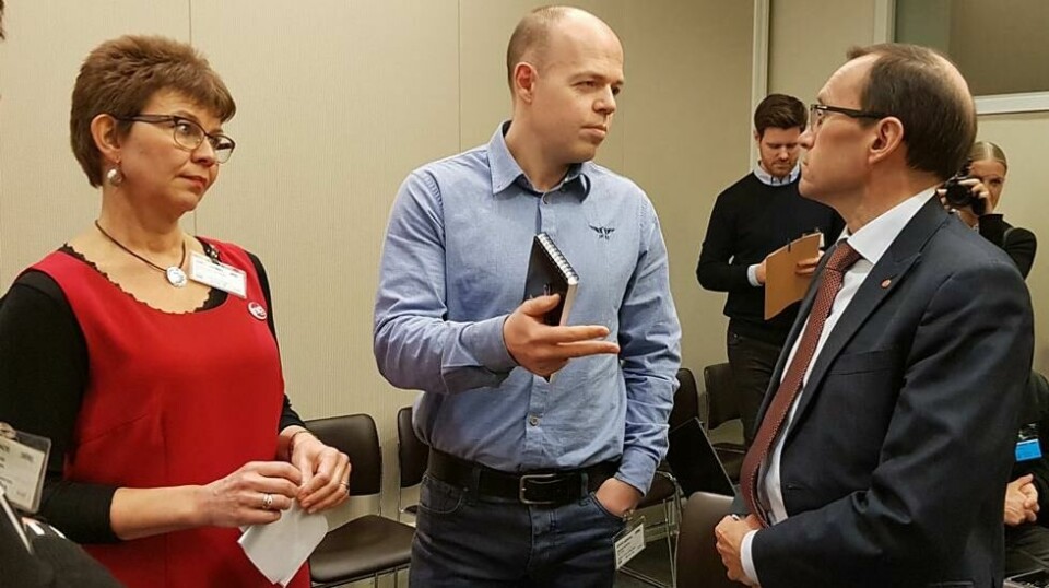 ENIGE OM EØS: Nei til EUs leder Kathrine Kleveland og utreder Morten Harper var enige med Arbeiderpartiets Espen Barth Eide etter fredagens stortingshøring om ACER, i at mye nytt energi-lovverk fra EU vil komme gjennom EØS-avtalen dersom Stortinget slutter Norge til EUs «tredje energipakke» og energibyrået ACER.