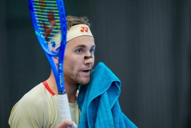 Casper Ruud er videre i Barcelona. Her fra Davis cup tidligere i år.