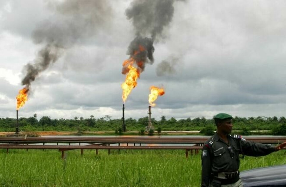 Et gassområde ved Port Harcourt, Nigeria. Foto: AP / NTB scanpix. Et gassområde ved Port Harcourt, Nigeria. Foto: AP / NTB scanpix.