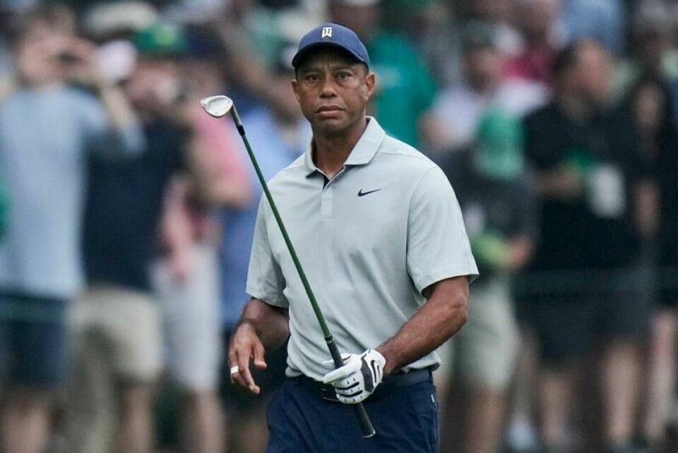 Tiger Woods på Augusta-banen i mars.