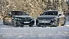 BMW og Audi elbiler parkert i snødekt landskap foran skog. Audi og BMW har i mange år slåss om SUV-kundenes gunst, men nå er stasjonsvognduellen tilbake. En viktig faktor avgjør utfallet.