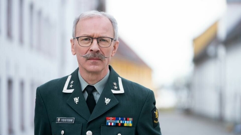 Hovedlærer ved Krigsskolen, Palle Ydstebø, fotografert på Akershus festning. Foto: