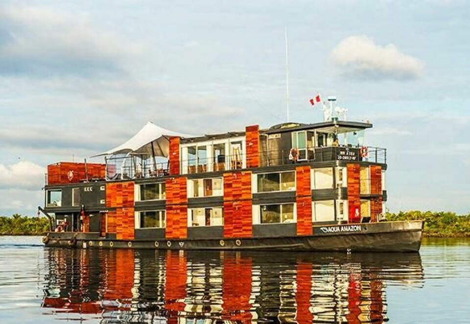 AQUA AMAZON: Det lille luksuscruiseskipet hadde tolv suiter og ble pusset opp i fjor. AQUA AMAZON: Det lille luksuscruiseskipet hadde tolv suiter og ble pusset opp i fjor. Foto: Aqua Expeditions