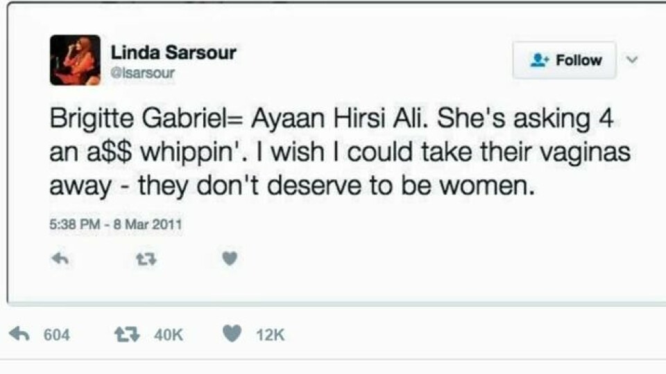 GROV MELDING: Linda Sarsour mot islamkritiske Ayaan Hirsi Ali. GROV MELDING: Linda Sarsour mot islamkritiske Ayaan Hirsi Ali.