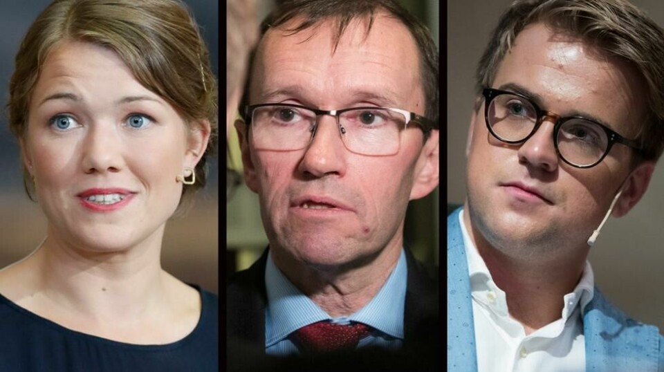Une Bastholm (MDG), Espen Barth Eide (Ap) og Mathias Fischer (V) er enige: 1,5-gradersmålet skal beholdes, selv om det neppe er mulig å nå.