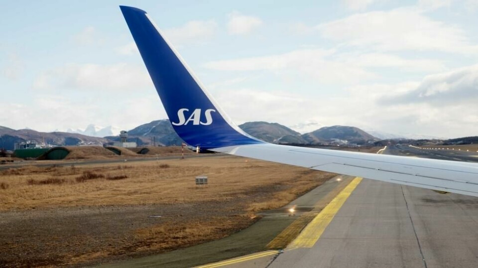 Et SAS-fly er klar til avgang fra Bodø lufthavn. Foto: Håkon Mosvold Larsen / NTB scanpix