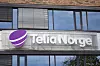 Fasade med Telia Norge-logo på kontorbygg i Oslo