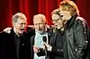 \Øystein Sunde, Halvdan Sivertsen, Lillebjørn Nilsen og Jan Eggum (Gitarkameratene) vant hedresprisen under utdelingen av Spellemannprisen 2011 i Folketeatret. Foto: Fredrik Varfjell / NTB