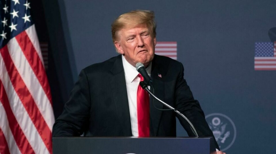 Donald Trump under talen i Las Vegas. Foto: AFP / NTB