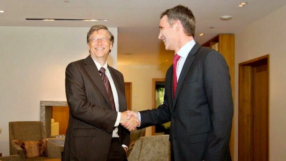 Filantropen Bill Gates og Norge har i 25 år vært sentrale støttespillere for vaksinealliansen Gavi. Her besøker Gates statsminister Jens Stoltenberg i statsministerboligen i Oslo i mai 2011.